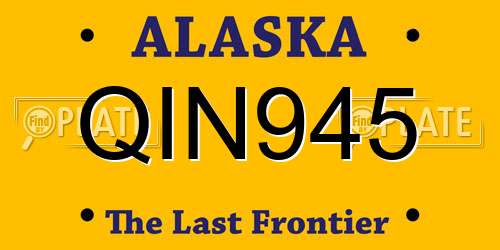 QIN945 Alaska License Plate