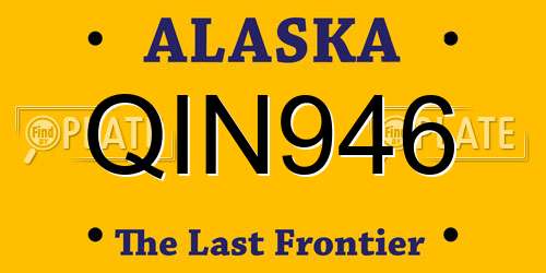 QIN946 Alaska License Plate