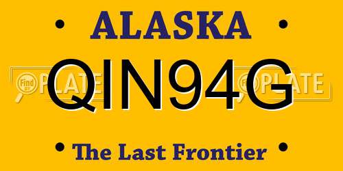QIN94G Alaska License Plate