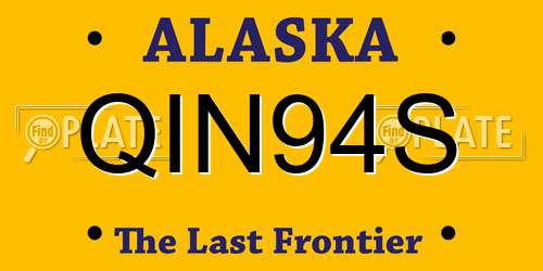 QIN94S Alaska License Plate