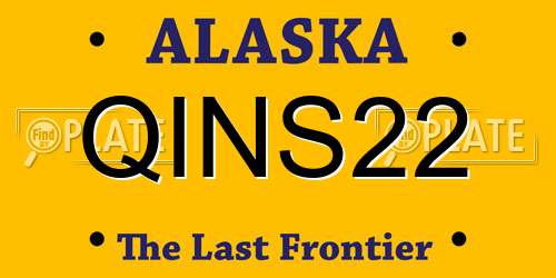 QINS22 Alaska License Plate