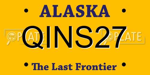 QINS27 Alaska License Plate