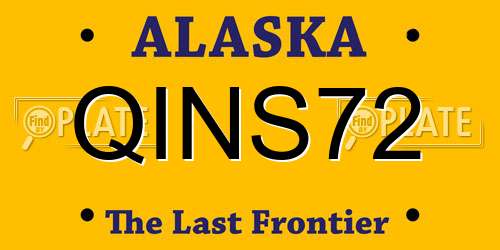 QINS72 Alaska License Plate
