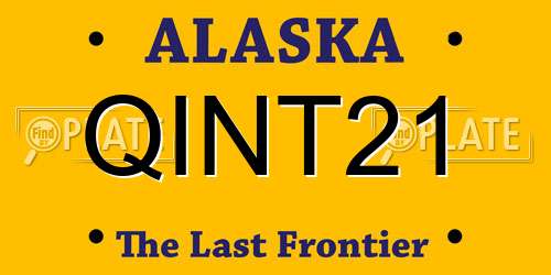 QINT21 Alaska License Plate