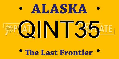 QINT35 Alaska License Plate