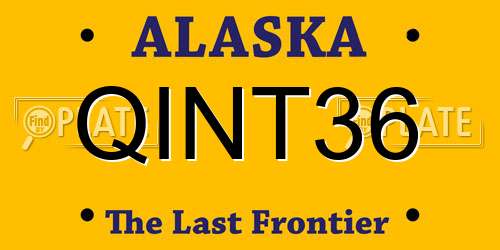 QINT36 Alaska License Plate
