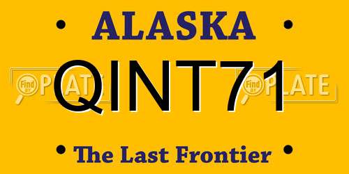 QINT71 Alaska License Plate