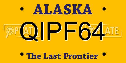 QIPF64 Alaska License Plate