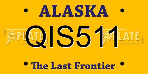QIS511 Alaska License Plate