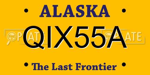 QIX55A Alaska License Plate
