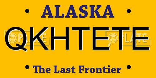 QKHTETE Alaska License Plate