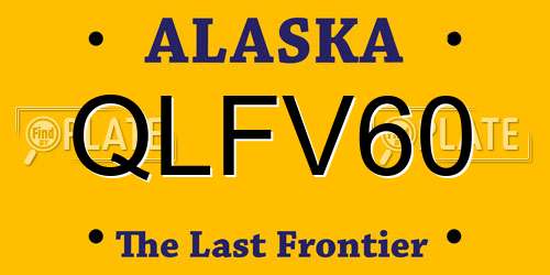 QLFV60 Alaska License Plate