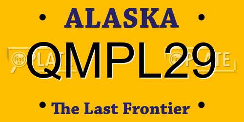 QMPL29 Alaska License Plate