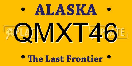 QMXT46 Alaska License Plate