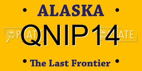 QNIP14 Alaska License Plate