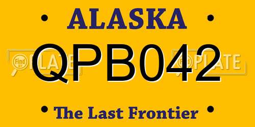 QPB042 Alaska License Plate