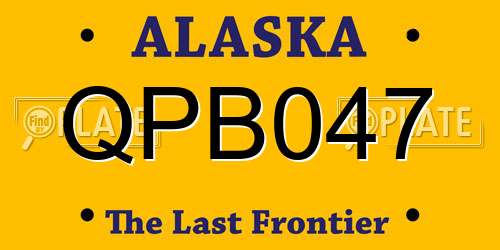 QPB047 Alaska License Plate