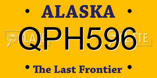 QPH596 Alaska License Plate