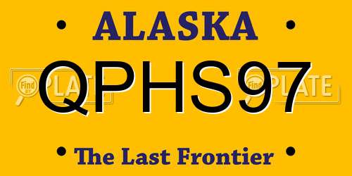 QPHS97 Alaska License Plate