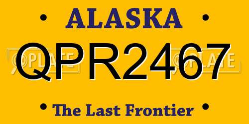 QPR2467 Alaska License Plate