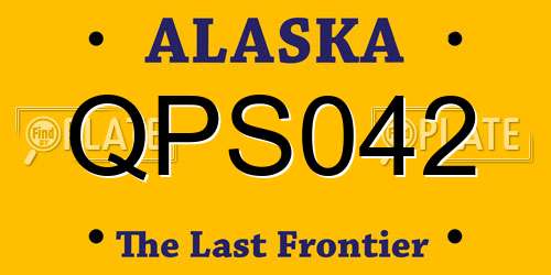 QPS042 Alaska License Plate