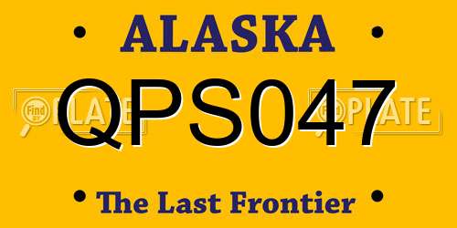 QPS047 Alaska License Plate