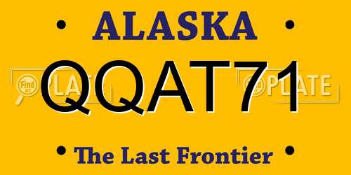 QQAT71 Alaska License Plate