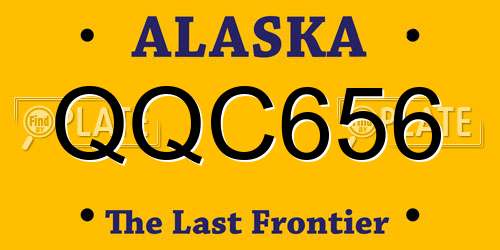 QQC656 Alaska License Plate