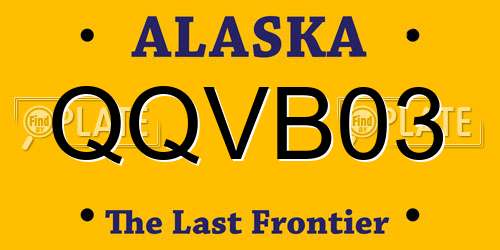 QQVB03 Alaska License Plate