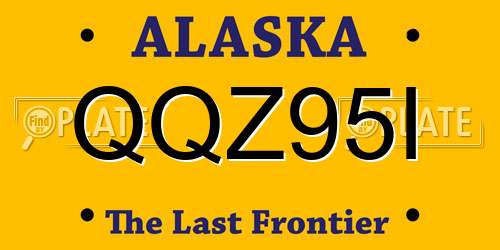 QQZ95I Alaska License Plate