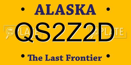QS2Z2D Alaska License Plate