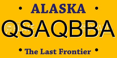 QSAQBBA Alaska License Plate