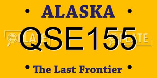 QSE155 Alaska License Plate