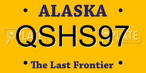 QSHS97 Alaska License Plate