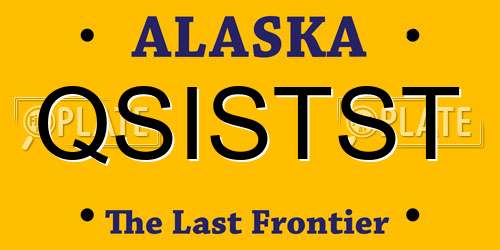 QSISTST Alaska License Plate