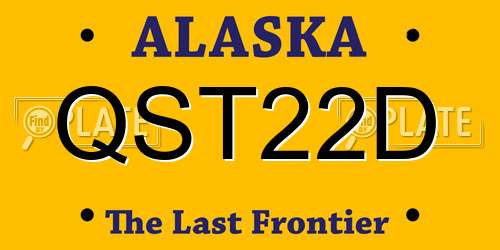 QST22D Alaska License Plate