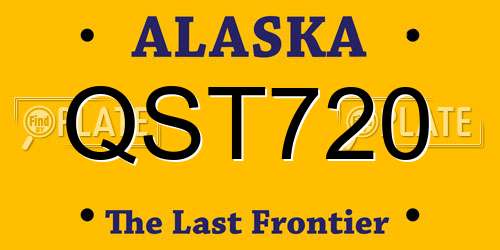 QST720 Alaska License Plate