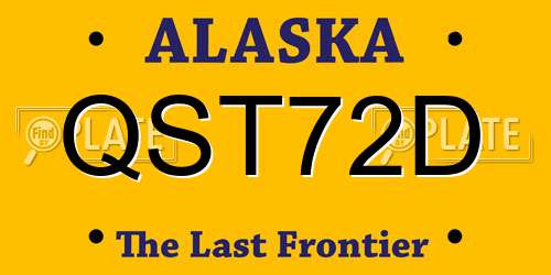QST72D Alaska License Plate