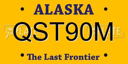 QST90M Alaska License Plate