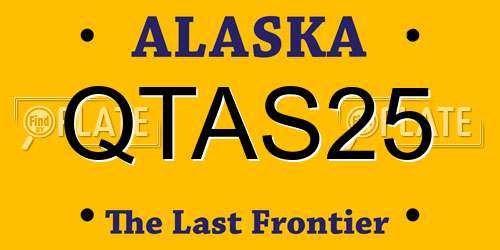 QTAS25 Alaska License Plate
