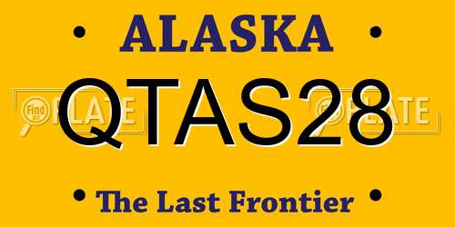 QTAS28 Alaska License Plate