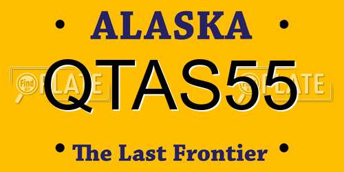 QTAS55 Alaska License Plate