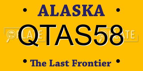 QTAS58 Alaska License Plate