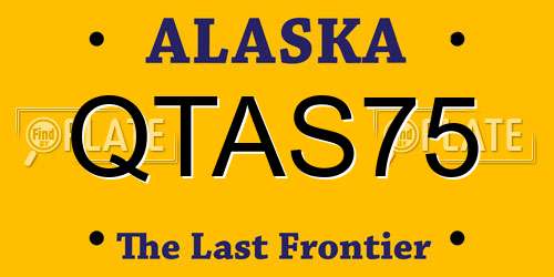 QTAS75 Alaska License Plate