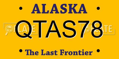 QTAS78 Alaska License Plate