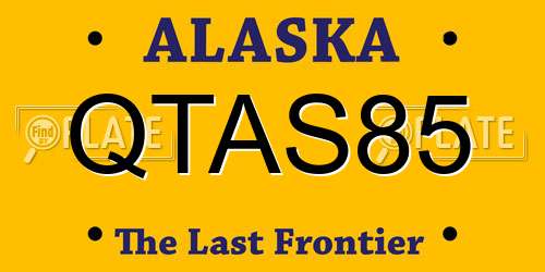 QTAS85 Alaska License Plate
