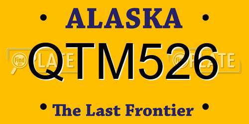 QTM526 Alaska License Plate
