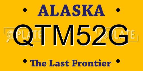 QTM52G Alaska License Plate