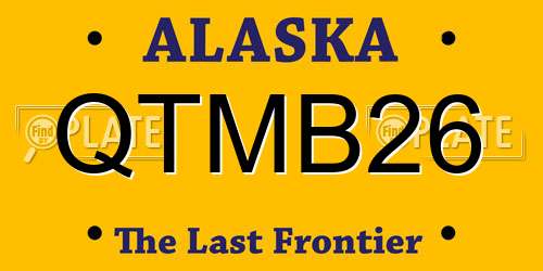 QTMB26 Alaska License Plate