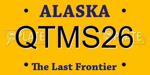 QTMS26 Alaska License Plate
